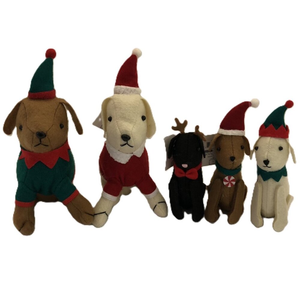 Target Bullseye Playground Christmas Holiday Felt Plush Dogs - Picture 1 of 16